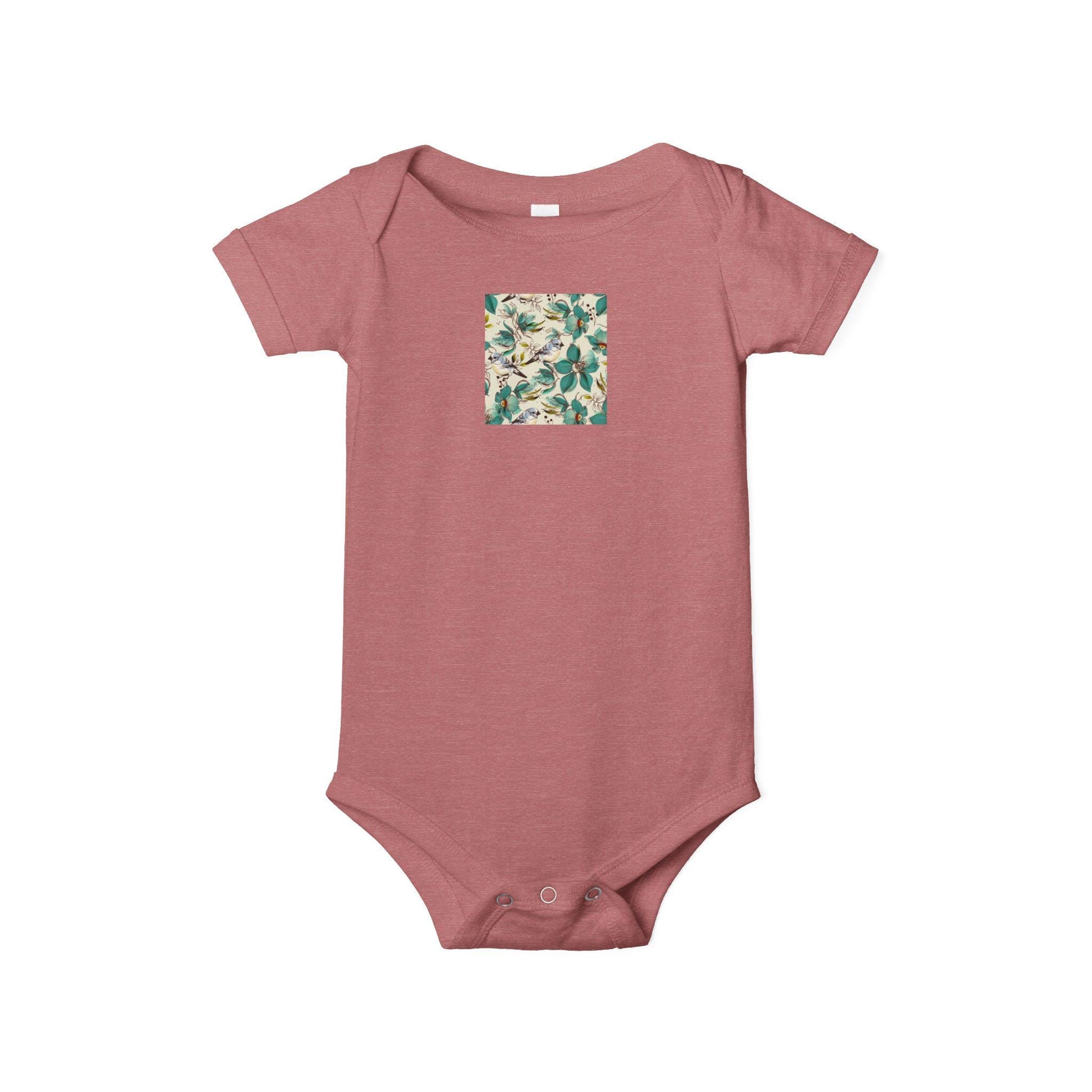 Botanical Print Infant Bodysuit, Newborn Gift, Baby Shower Outfit, Cute One Piece, Floral Baby Clothes, Eco-Friendly Fashion, Everyday Wear